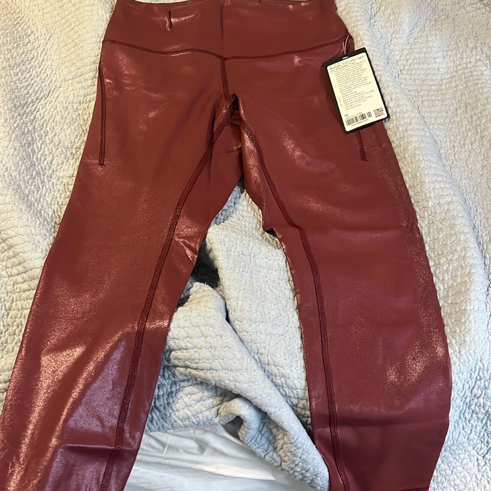 Lululemon Foil Leggings with Pockets